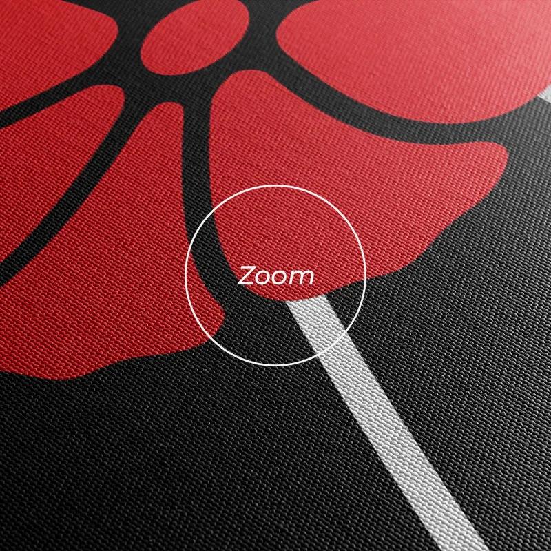 Mehrteiliges Leinwandbild Whitend Red Flowers mockup 1