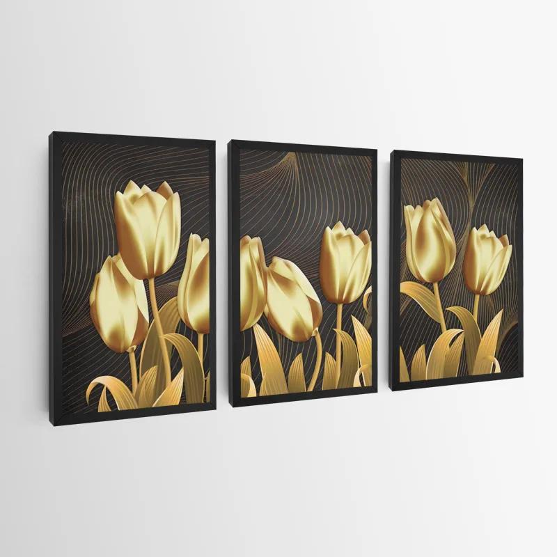 Mehrteiliges Leinwandbild Golden Tulip mockup 0