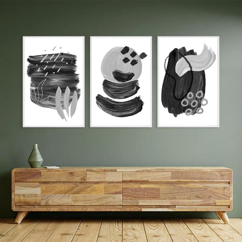 Mehrteiliges Leinwandbild Minimalist Grey mockup 2