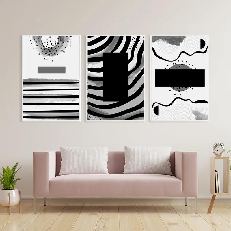 Mehrteiliges Leinwandbild Zebra Color Set mockup 3
