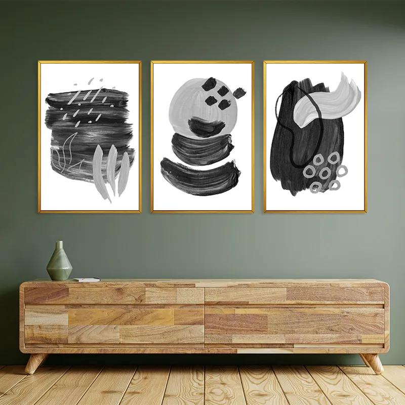 Mehrteiliges Leinwandbild Minimalist Grey mockup 2