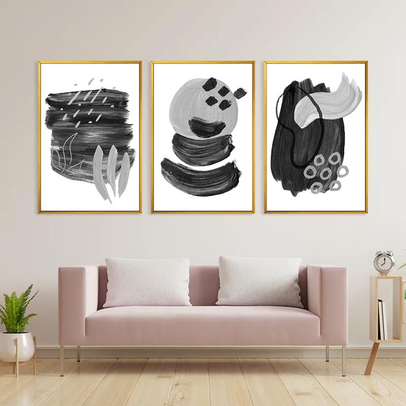 Mehrteiliges Leinwandbild Minimalist Grey mockup 3