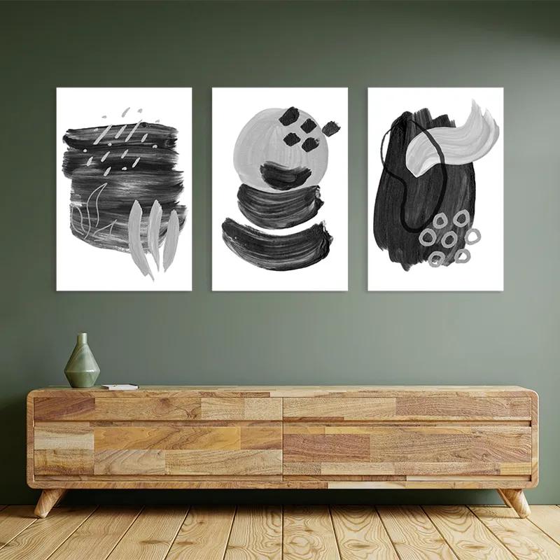 Mehrteiliges Leinwandbild Minimalist Grey mockup 2