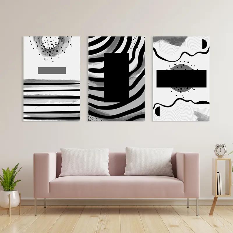 Mehrteiliges Leinwandbild Zebra Color Set mockup 3