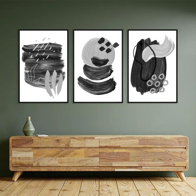 Mehrteiliges Leinwandbild Minimalist Grey mockup 2