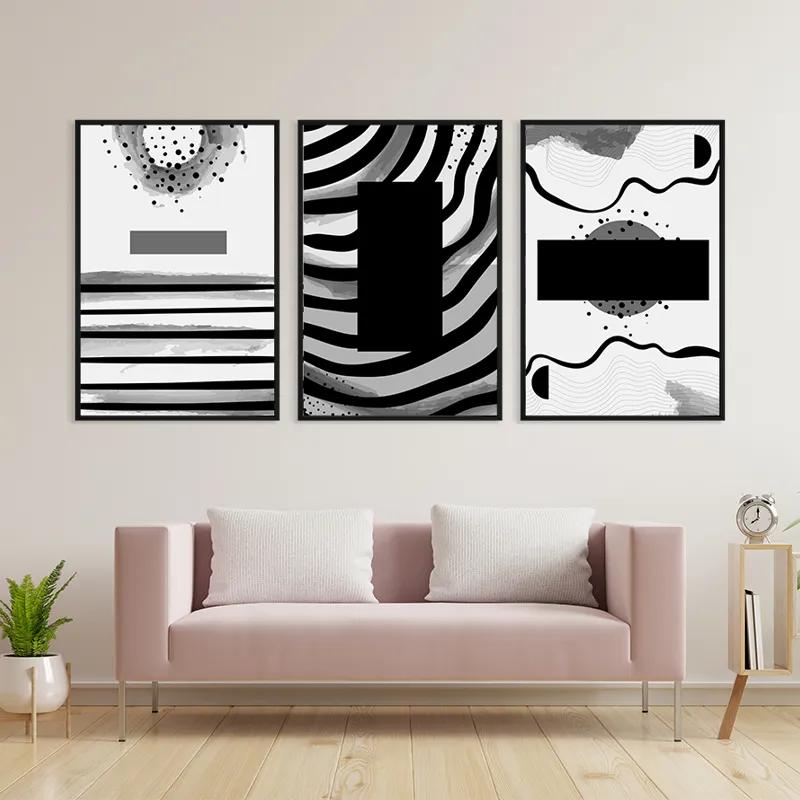Mehrteiliges Leinwandbild Zebra Color Set mockup 3