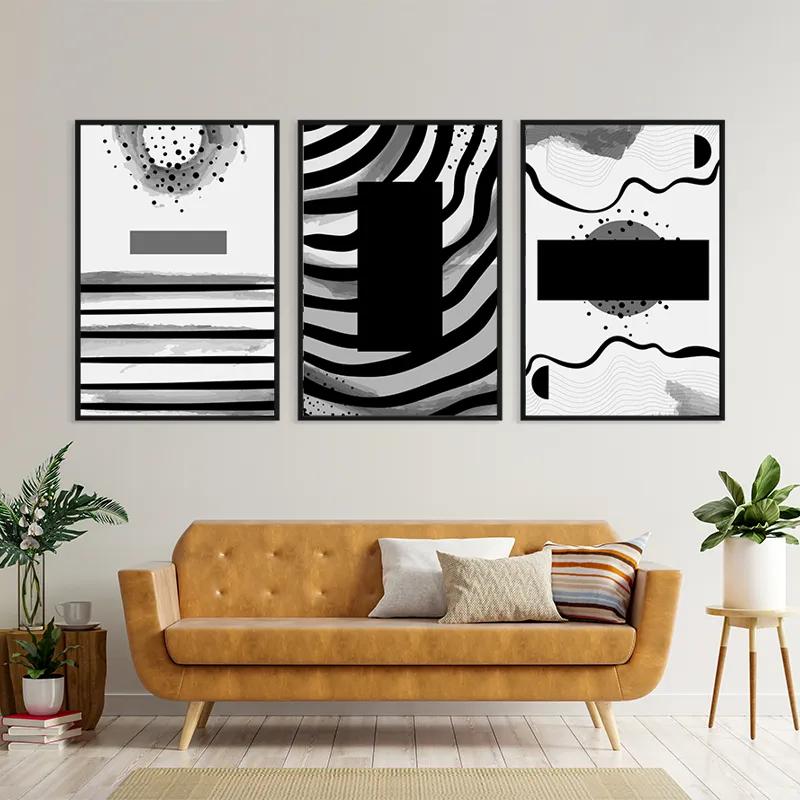 Mehrteiliges Leinwandbild Zebra Color Set mockup 4