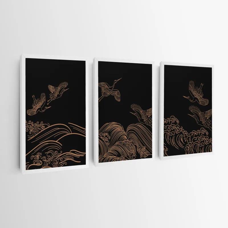 Mehrteiliges Leinwandbild Goldird Set mockup 0