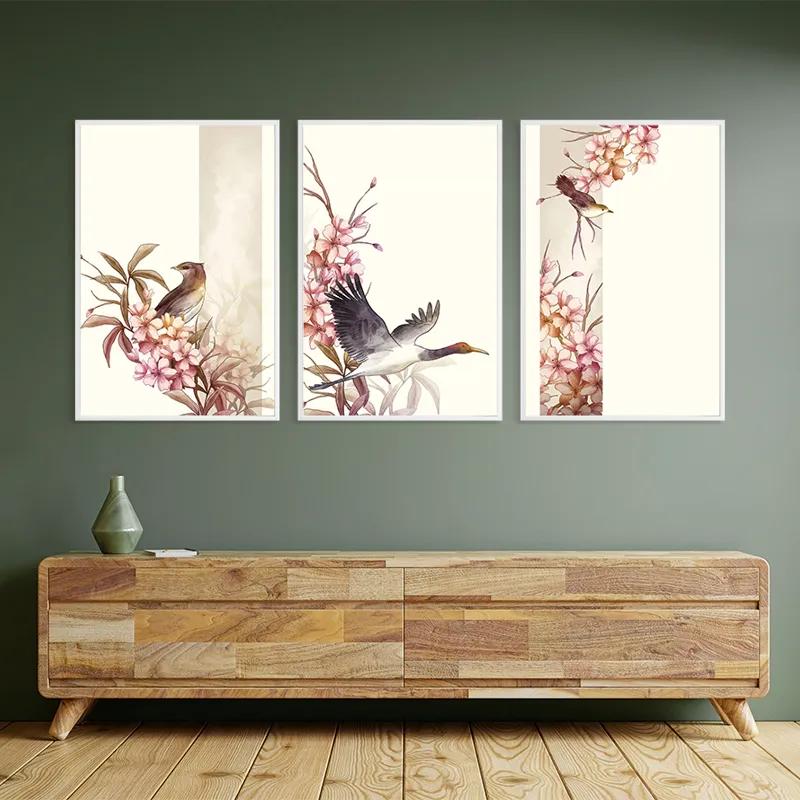 Mehrteiliges Leinwandbild Asiatic Pink Flower mockup 2