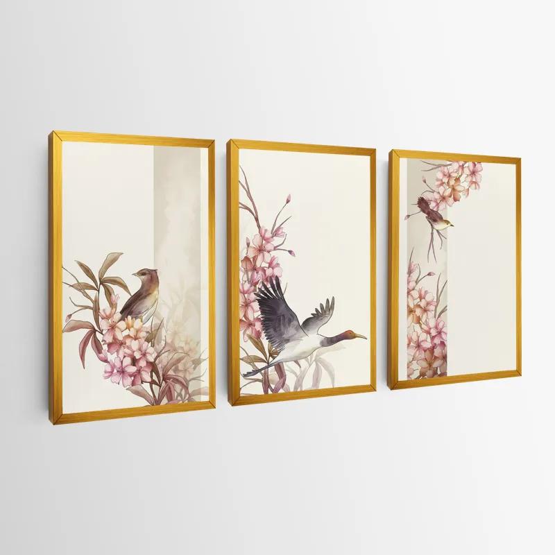 Mehrteiliges Leinwandbild Asiatic Pink Flower mockup 0