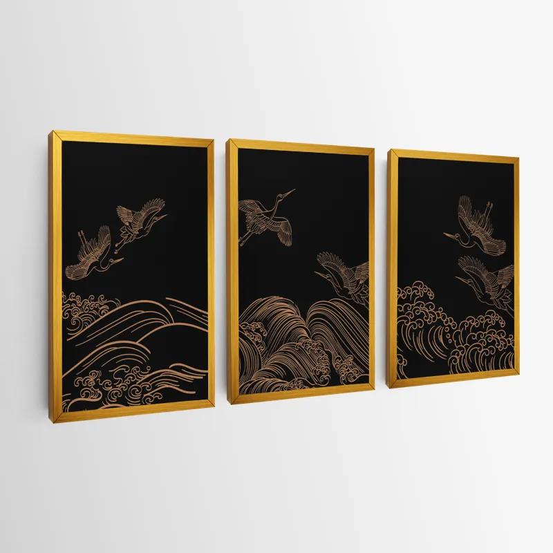 Mehrteiliges Leinwandbild Goldird Set mockup 0