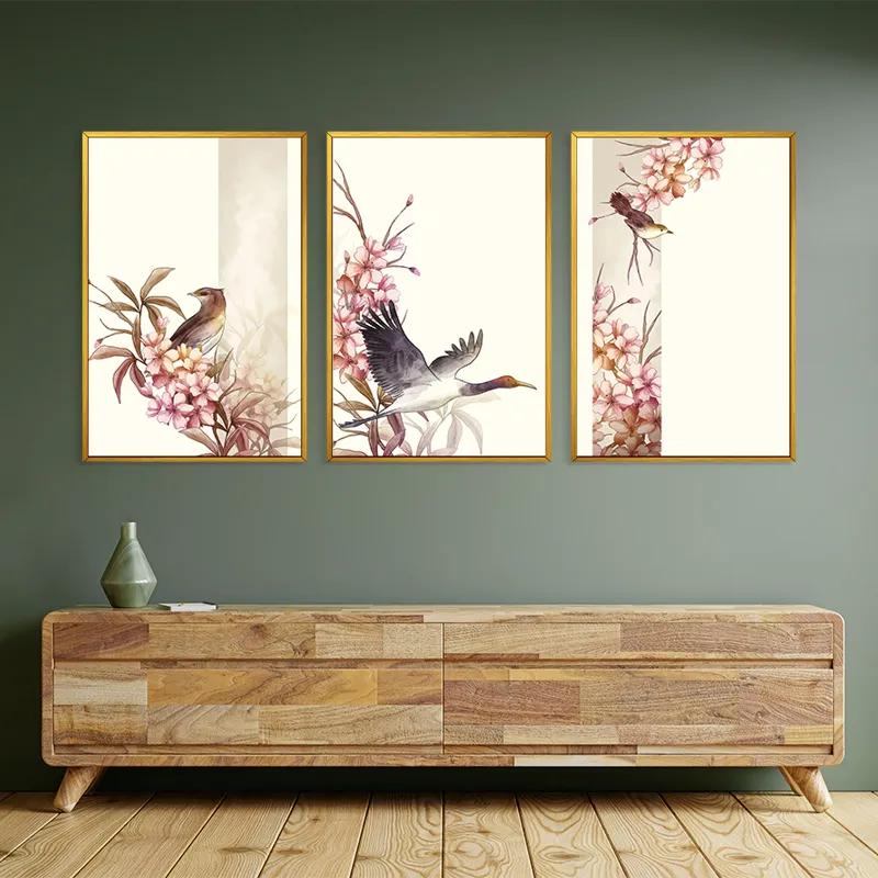 Mehrteiliges Leinwandbild Asiatic Pink Flower mockup 2