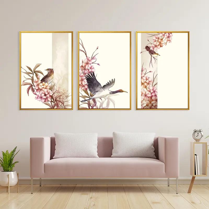 Mehrteiliges Leinwandbild Asiatic Pink Flower mockup 3