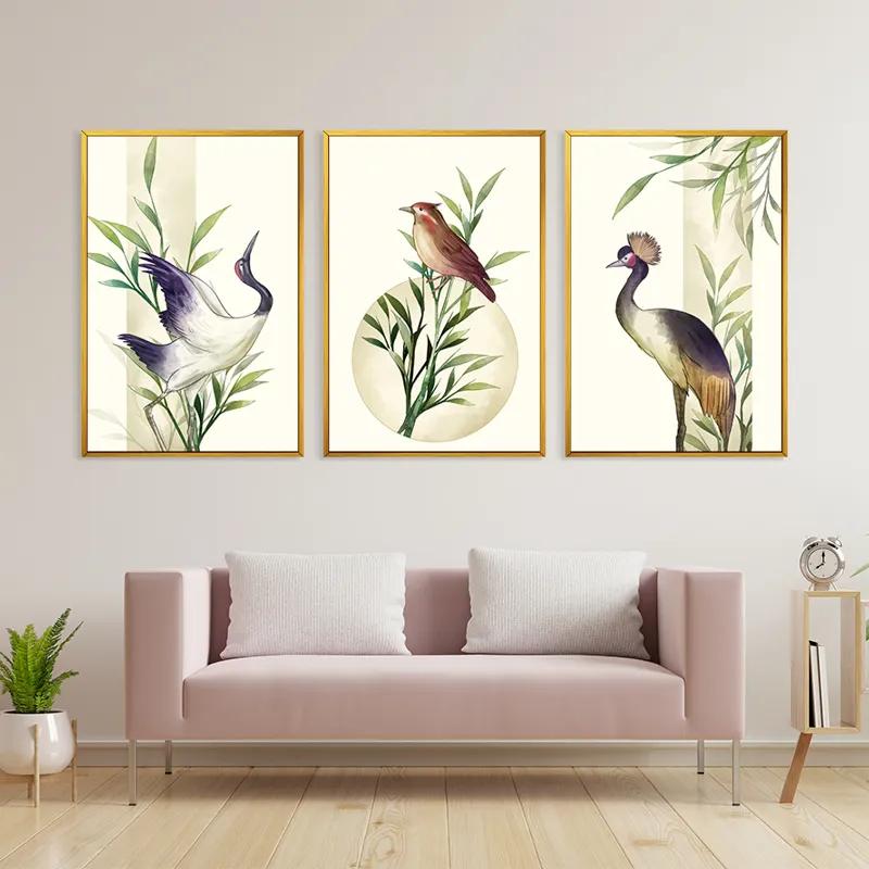 Mehrteiliges Leinwandbild Asiaticirds Set mockup 3