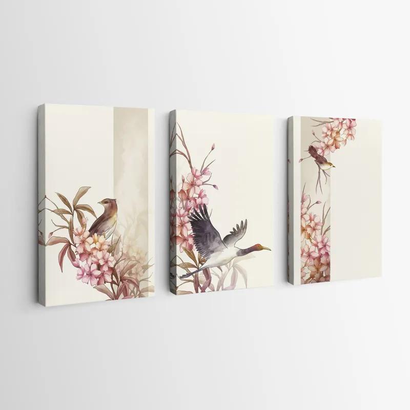 Mehrteiliges Leinwandbild Asiatic Pink Flower mockup 0