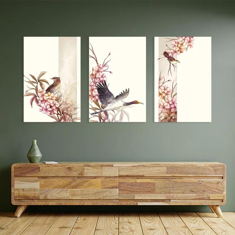 Mehrteiliges Leinwandbild Asiatic Pink Flower mockup 2