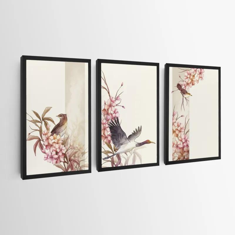 Mehrteiliges Leinwandbild Asiatic Pink Flower mockup 0