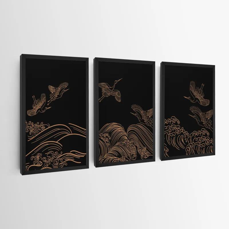 Mehrteiliges Leinwandbild Goldird Set mockup 0