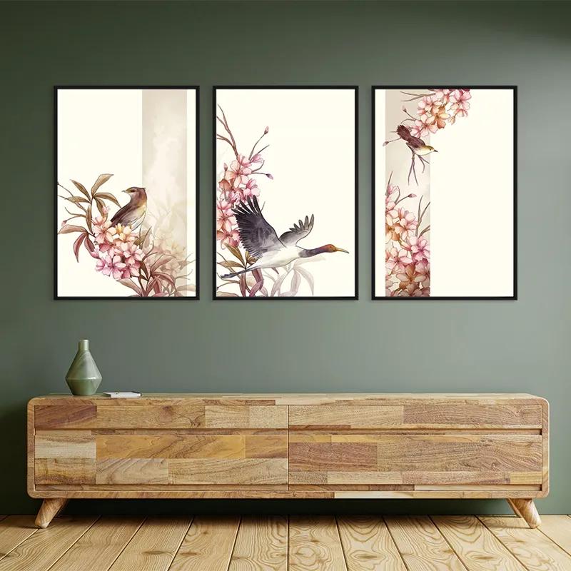 Mehrteiliges Leinwandbild Asiatic Pink Flower mockup 2