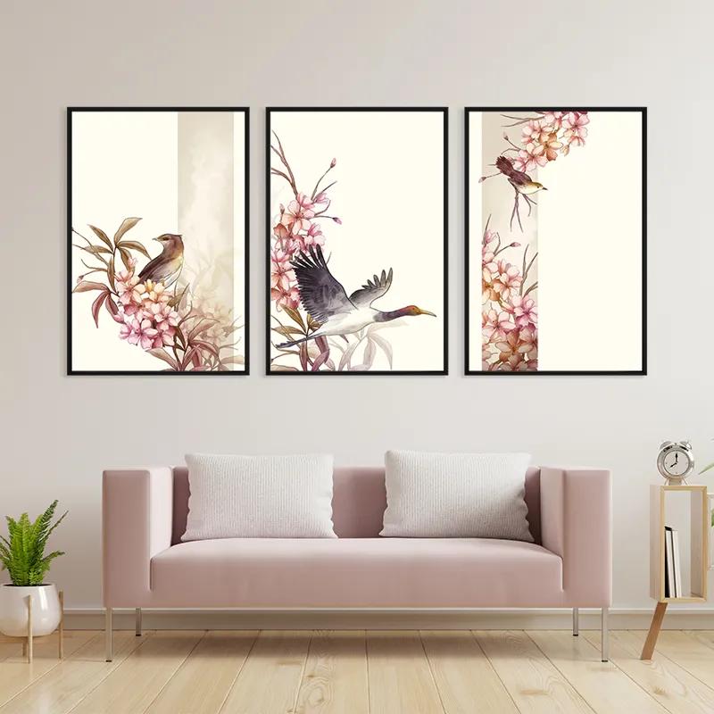 Mehrteiliges Leinwandbild Asiatic Pink Flower mockup 3