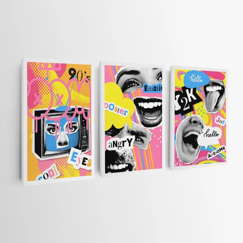 Mehrteiliges Leinwandbild Emotion 90s mockup 0