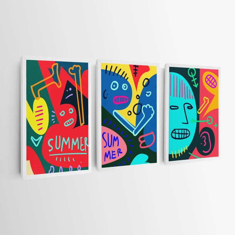 Mehrteiliges Leinwandbild Summer Collage mockup 0