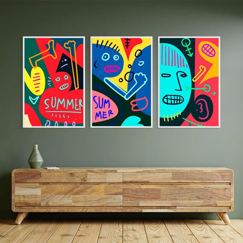 Mehrteiliges Leinwandbild Summer Collage mockup 2