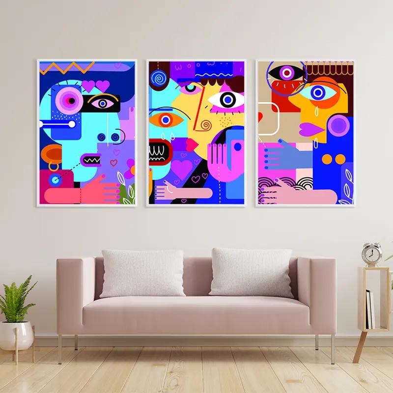 Mehrteiliges Leinwandbild Personbstract Set mockup 3