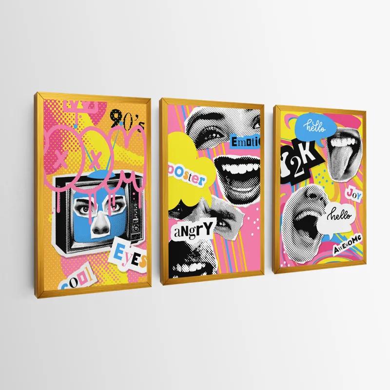 Mehrteiliges Leinwandbild Emotion 90s mockup 0