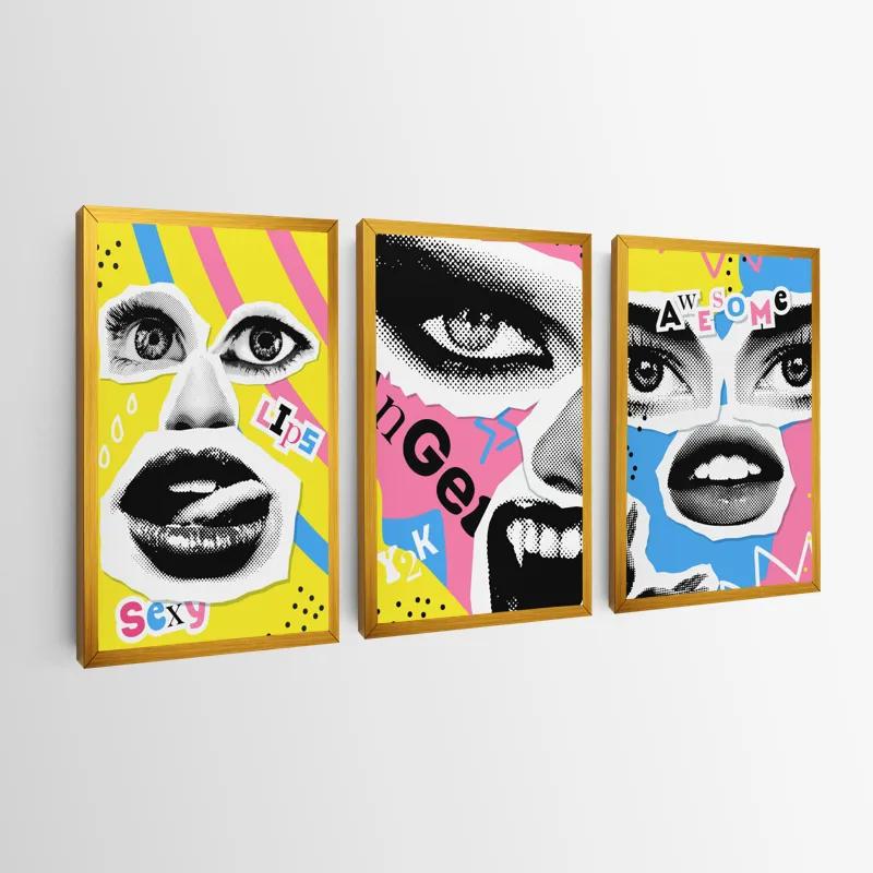 Mehrteiliges Leinwandbild Face Eye Set mockup 0