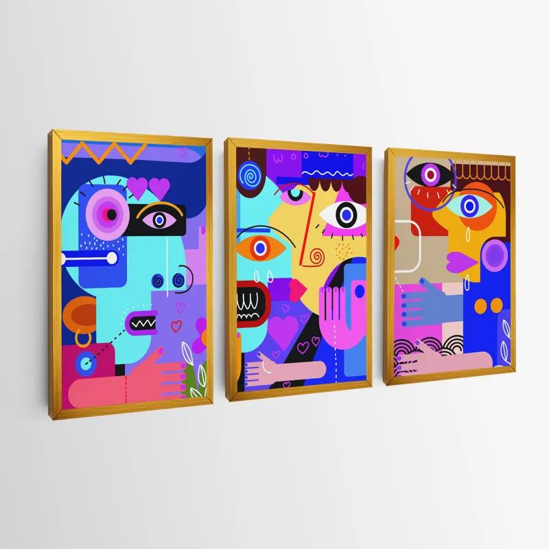 Mehrteiliges Leinwandbild Personbstract Set mockup 0