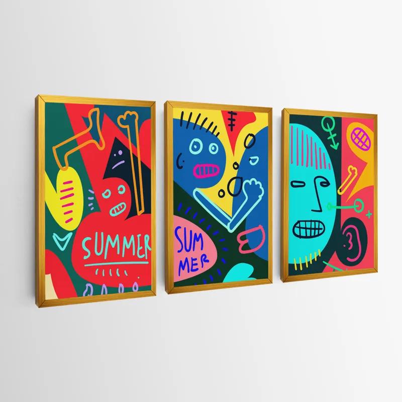 Mehrteiliges Leinwandbild Summer Collage mockup 0