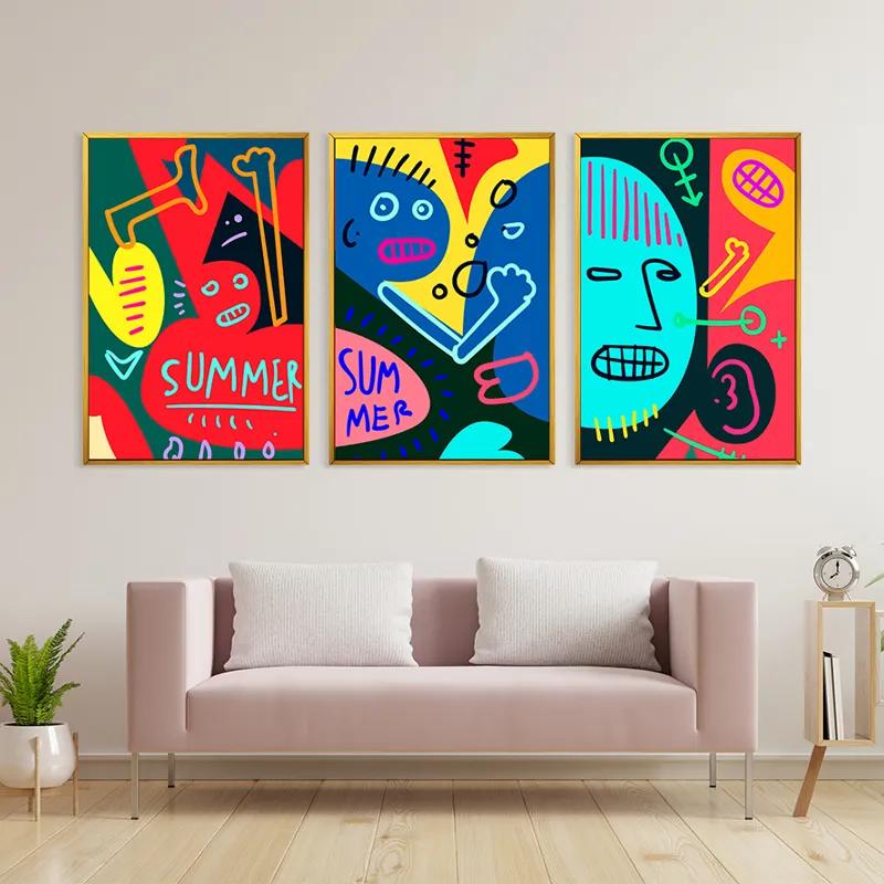 Mehrteiliges Leinwandbild Summer Collage mockup 3