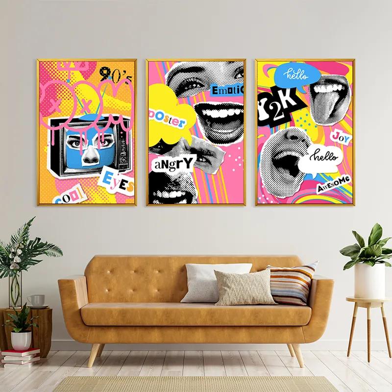 Mehrteiliges Leinwandbild Emotion 90s mockup 4