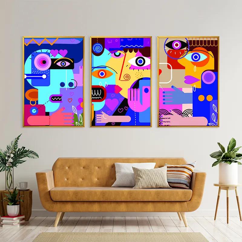 Mehrteiliges Leinwandbild Personbstract Set mockup 4