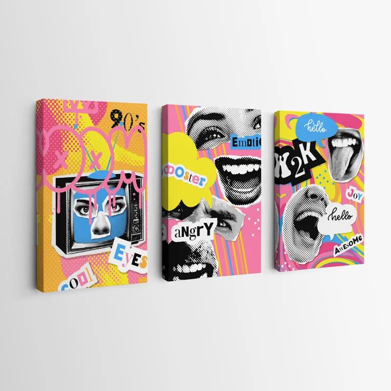 Mehrteiliges Leinwandbild Emotion 90s mockup 0