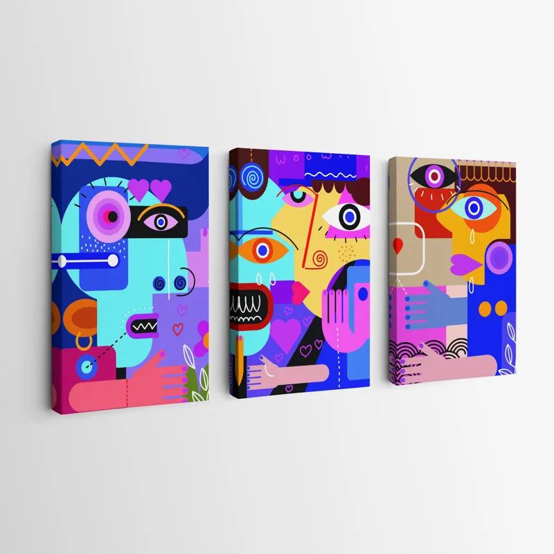 Mehrteiliges Leinwandbild Personbstract Set mockup 0