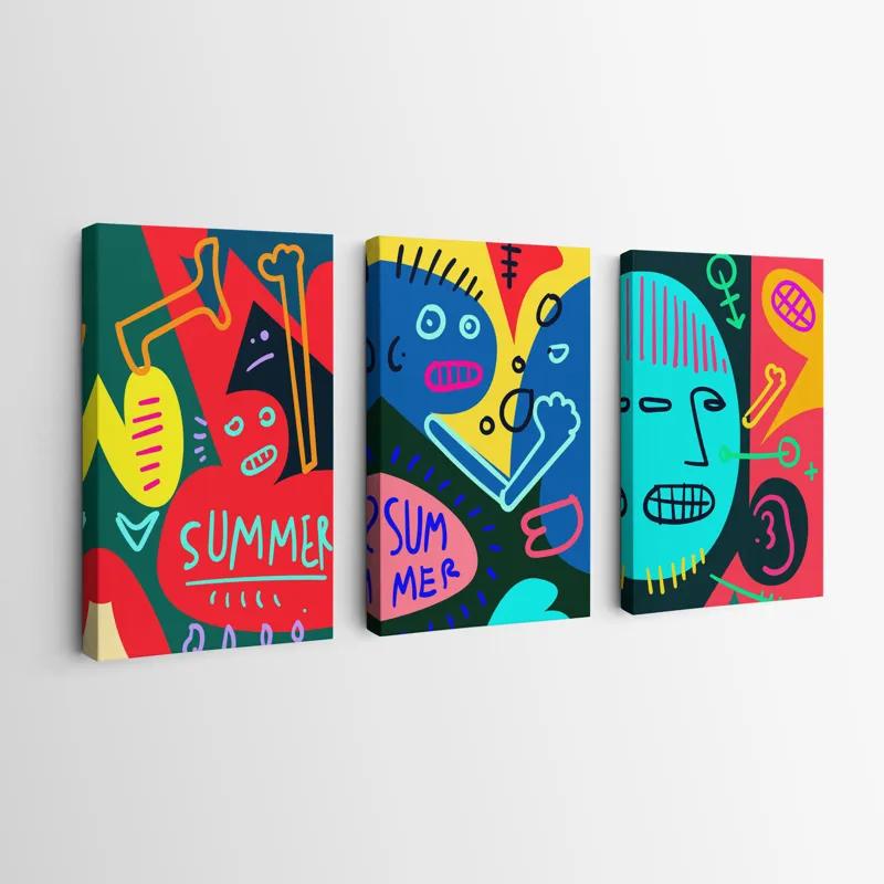 Mehrteiliges Leinwandbild Summer Collage mockup 0