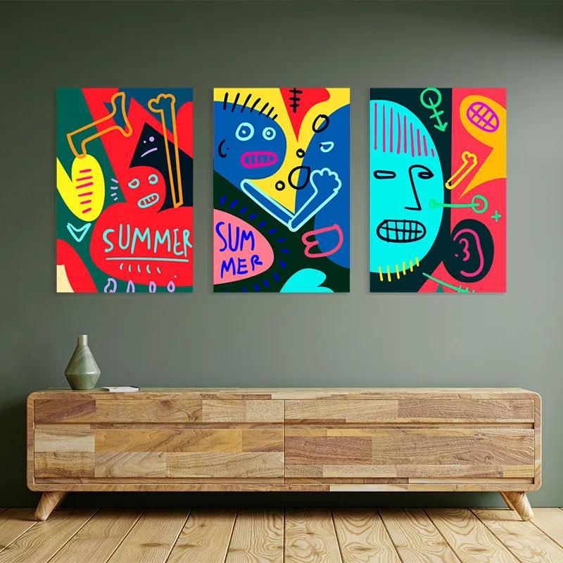 Mehrteiliges Leinwandbild Summer Collage mockup 2