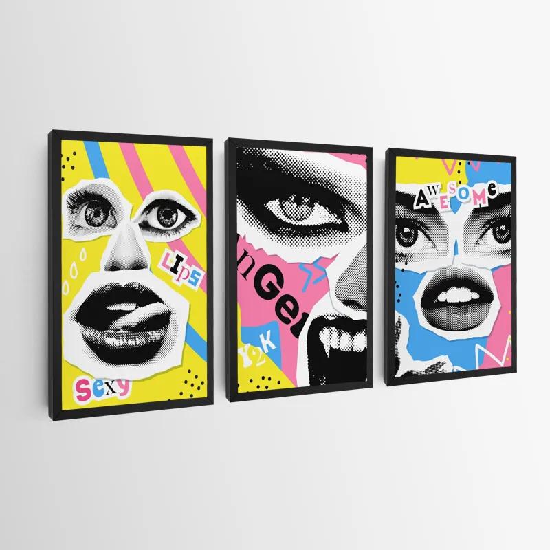 Mehrteiliges Leinwandbild Face Eye Set mockup 0