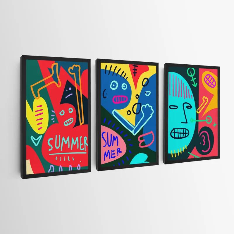 Mehrteiliges Leinwandbild Summer Collage mockup 0