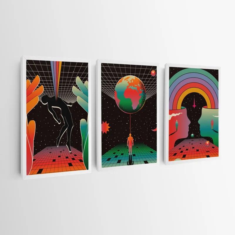 Mehrteiliges Leinwandbild Cosmos Poster mockup 0