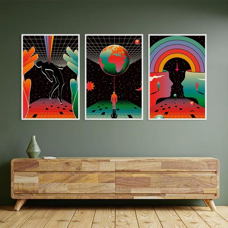 Mehrteiliges Leinwandbild Cosmos Poster mockup 2