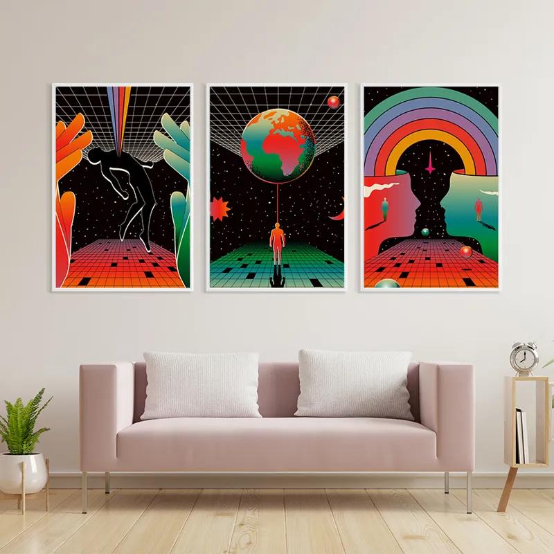 Mehrteiliges Leinwandbild Cosmos Poster mockup 3