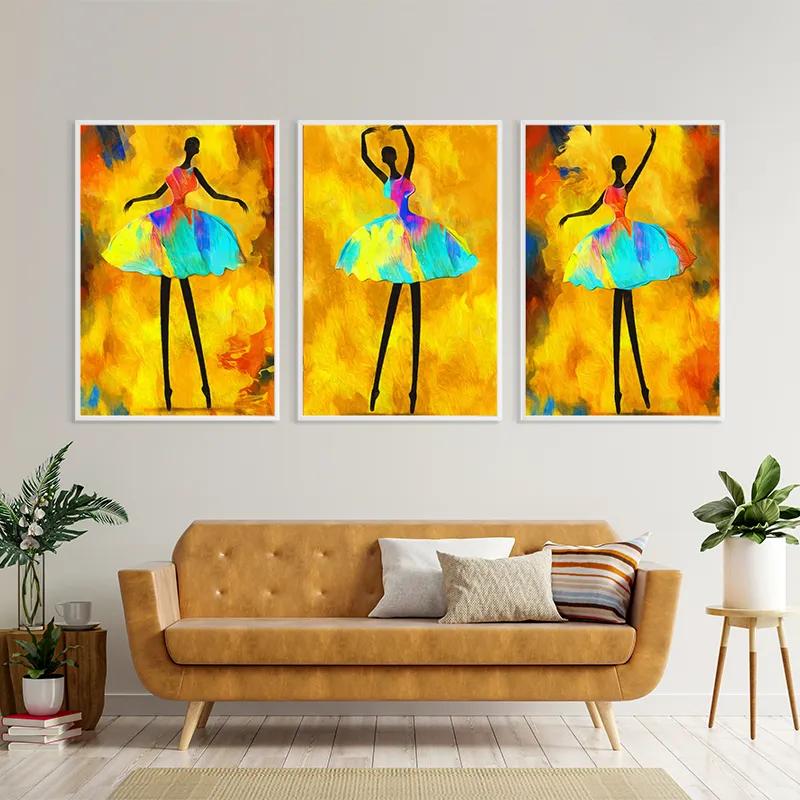 Mehrteiliges Leinwandbild Paintedallerina mockup 4