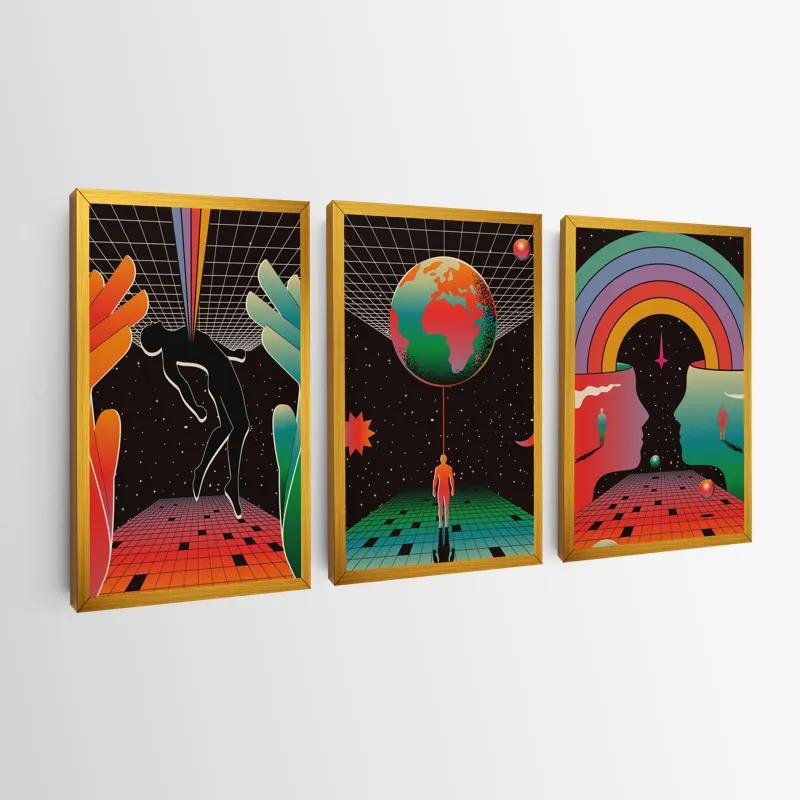 Mehrteiliges Leinwandbild Cosmos Poster mockup 0