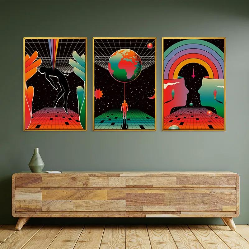 Mehrteiliges Leinwandbild Cosmos Poster mockup 2