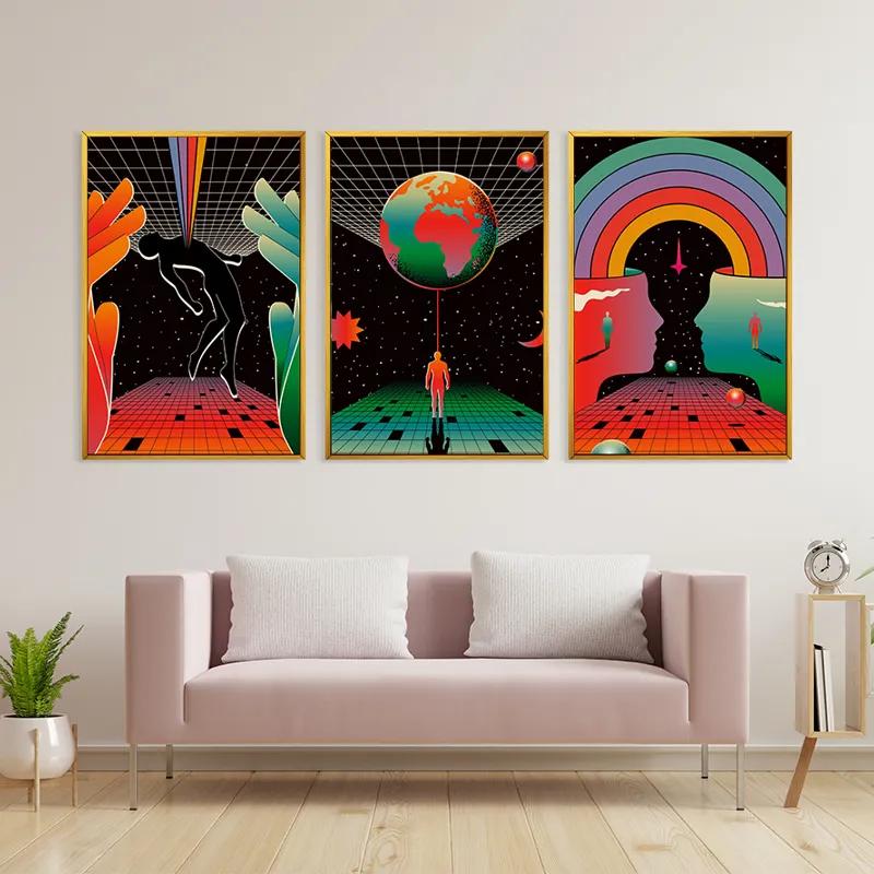 Mehrteiliges Leinwandbild Cosmos Poster mockup 3