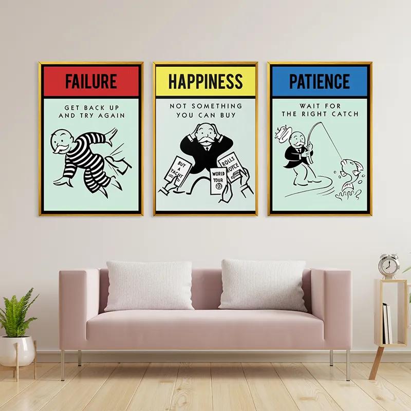 Mehrteiliges Leinwandbild Monopoly Life Set mockup 3