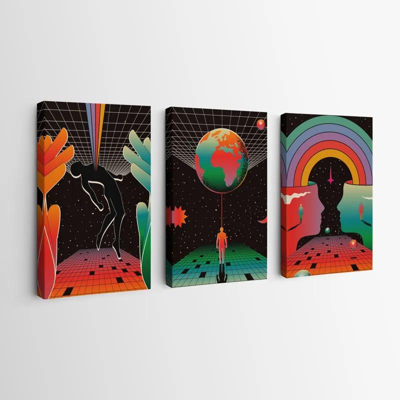 Mehrteiliges Leinwandbild Cosmos Poster mockup 0